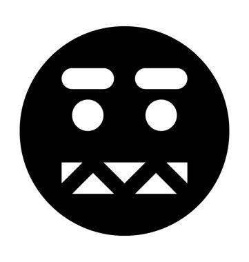  Ekşitmeden Emoji vektör simgesi