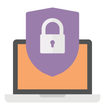  Anti virüs düz simgesi korumalı