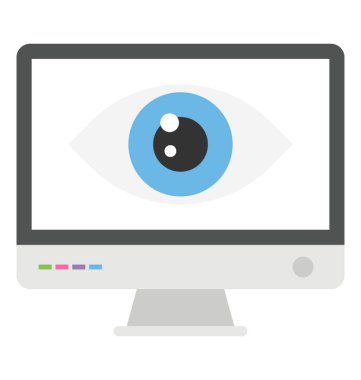  Güvenlik tarama Internet sistem düz simgesi