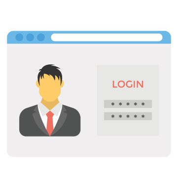  Güvenli yönetici hesabı düz simgesi