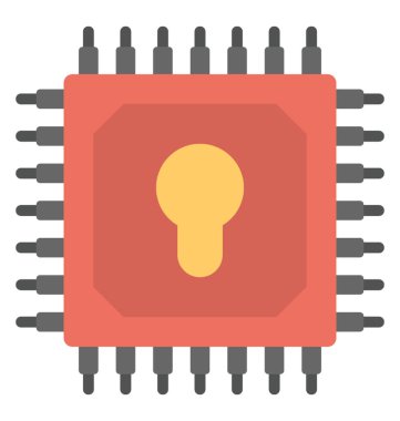  Dijital güvenlik düz simgesi