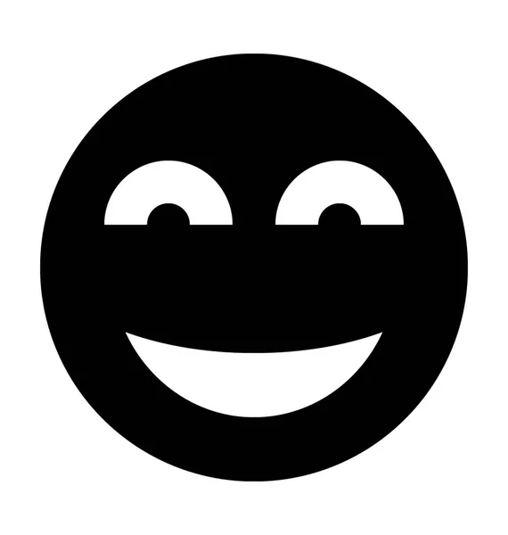 Sonrisa Emoticon Vector Icono — Vector de stock