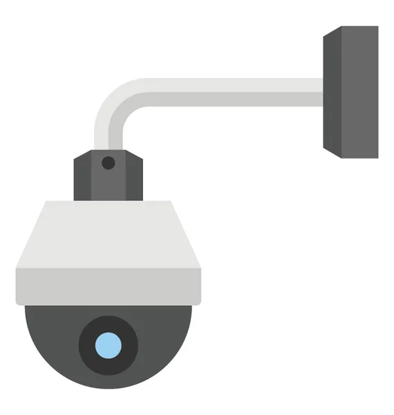 Güvenlik kamera kubbe düz simgesi — Stok Vektör