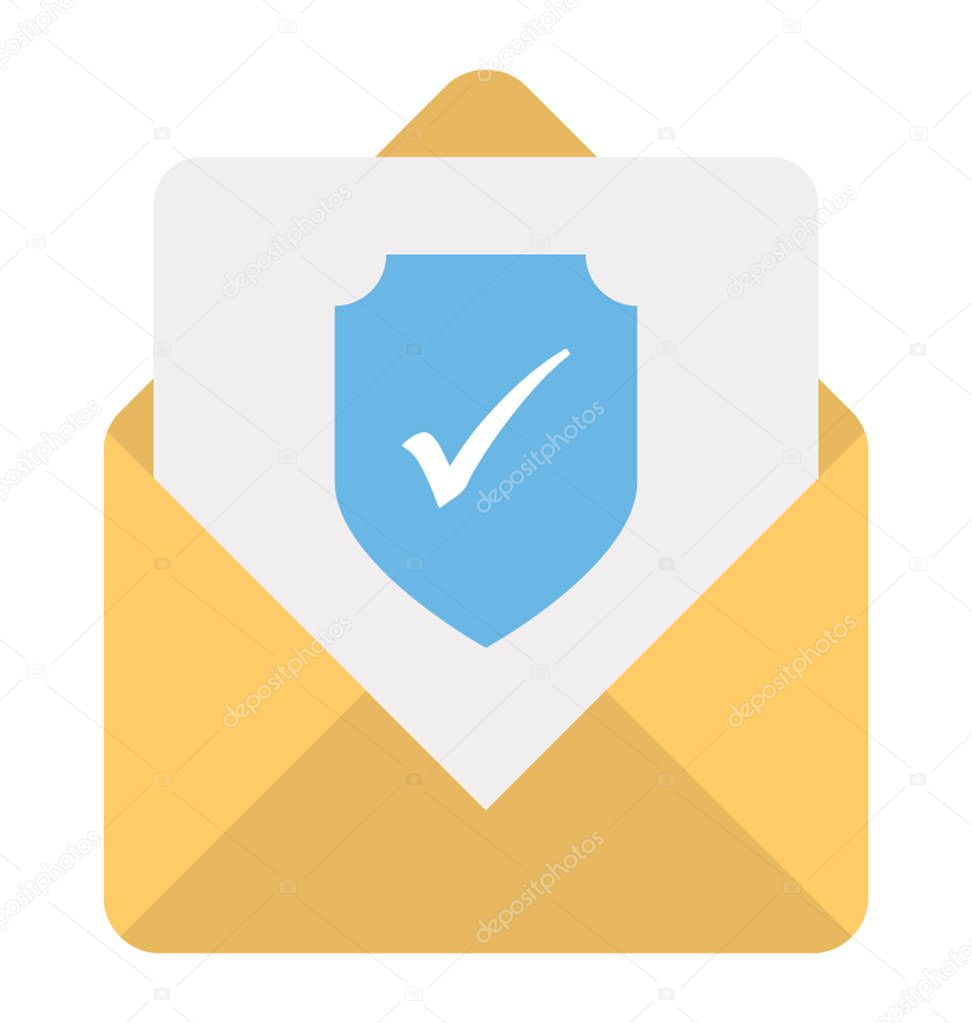  Email Security Concept Flat Icon