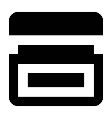  krema kavanozu vektör simgesi