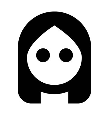  Kız avatar vektör simgesi