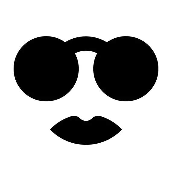 Brille und Lippen Vektor-Symbol — Stockvektor