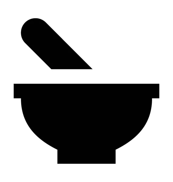 Mortero y pestle vector icono — Vector de stock