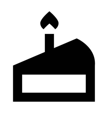  Pasta dilimi vektör simgesi 