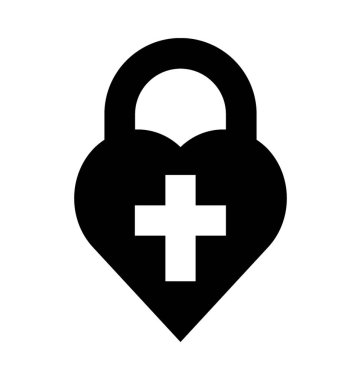  asma kilit vektör simgesi 