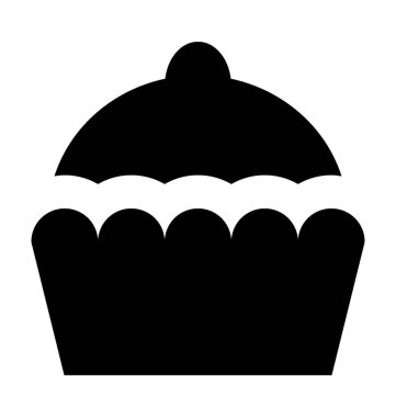  cupcake vektör simgesi