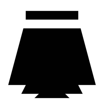  Boynuzlanan etek vektör simgesi 