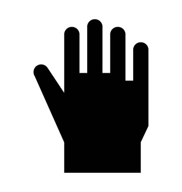  El eldiven vektör simgesi