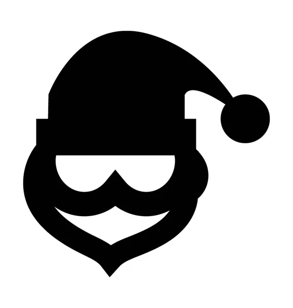 Santa twarz wektor ikona — Wektor stockowy
