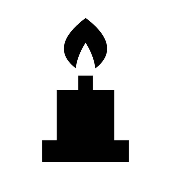 Candle Vector Icon — Stock Vector