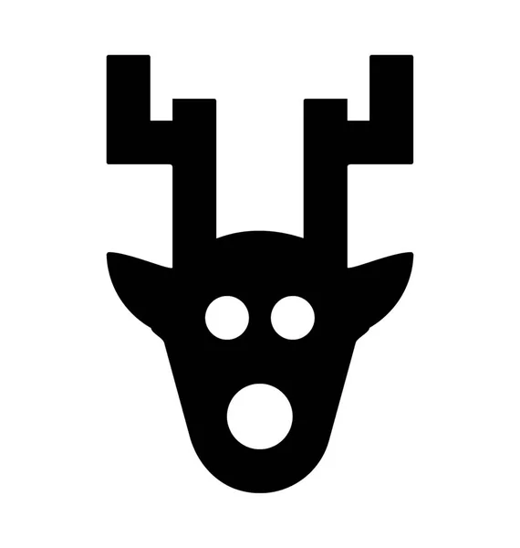 Icono de Vector de Cabeza de Reno — Vector de stock