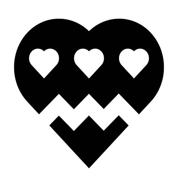 Coeur forme Cookie Vector Icône — Image vectorielle
