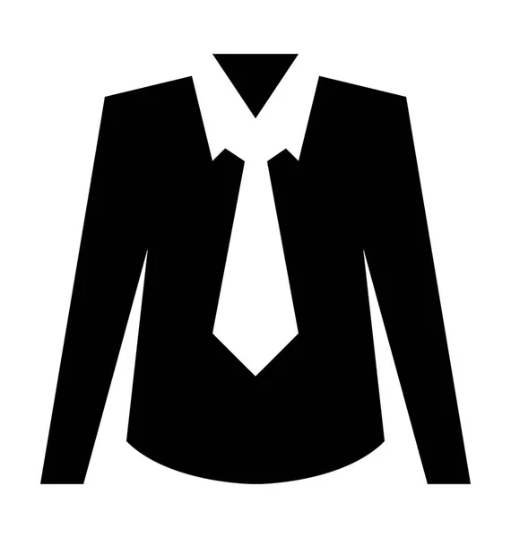 Košile s kravatou vektorové ikony — Stockový vektor