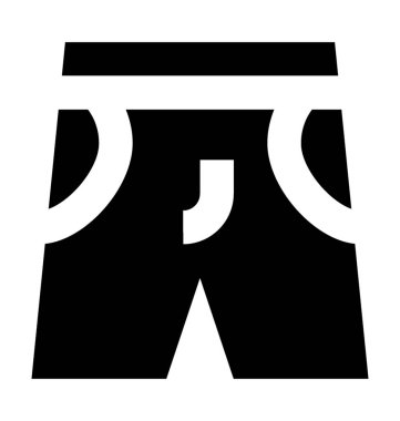  Bermuda kısa vektör simgesi 