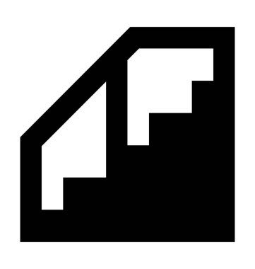  Kapalı merdivenler vektör simgesi