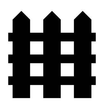  Çit vektör simgesi