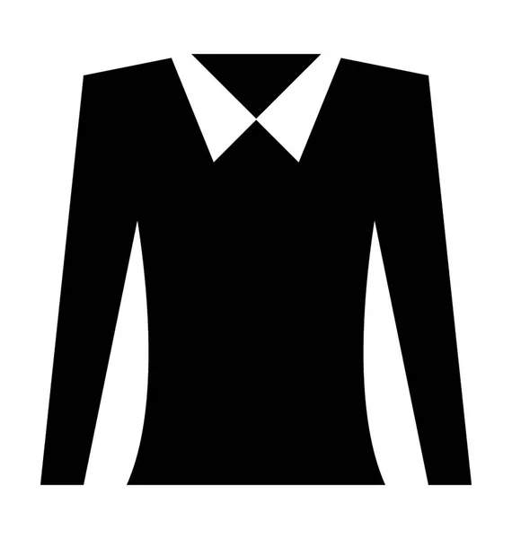 Collar Shirt Vector Icon — Stock Vector