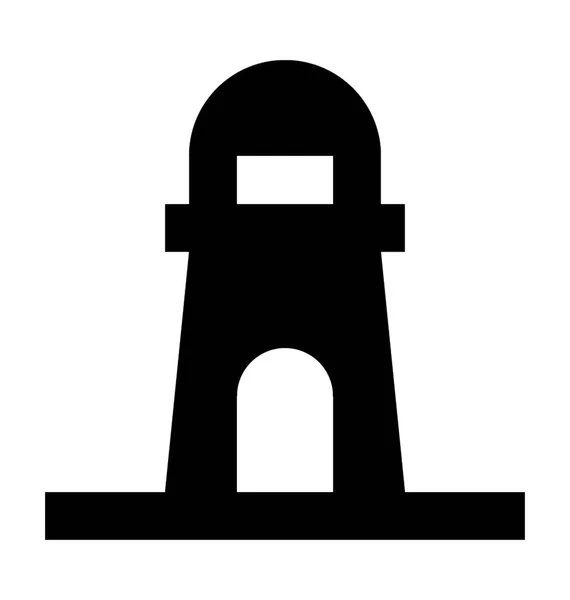 Brick Tower Vector Icon — Stock Vector