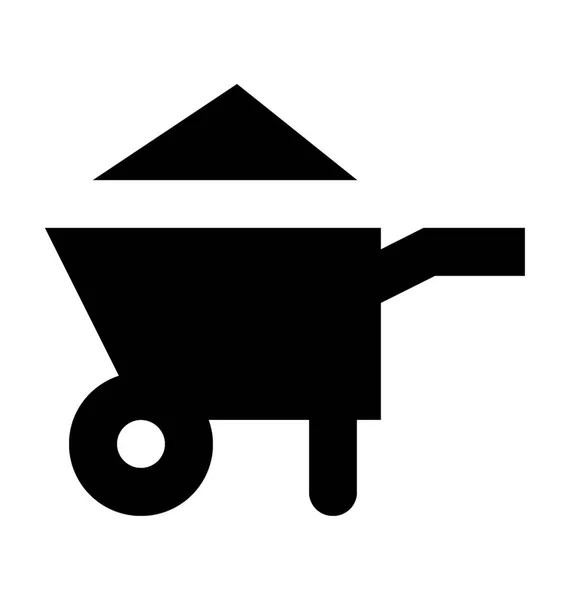 Wheelbarrow Vector Icon — Stock Vector