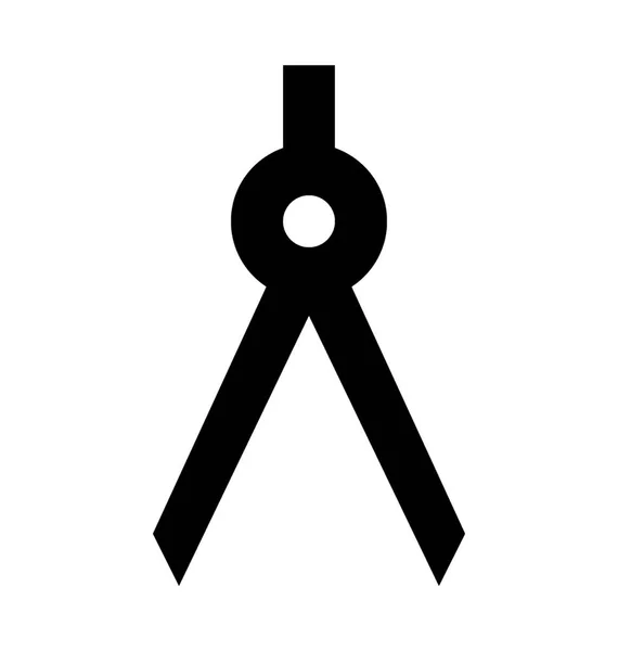 Kompass-Werkzeugvektorsymbol — Stockvektor