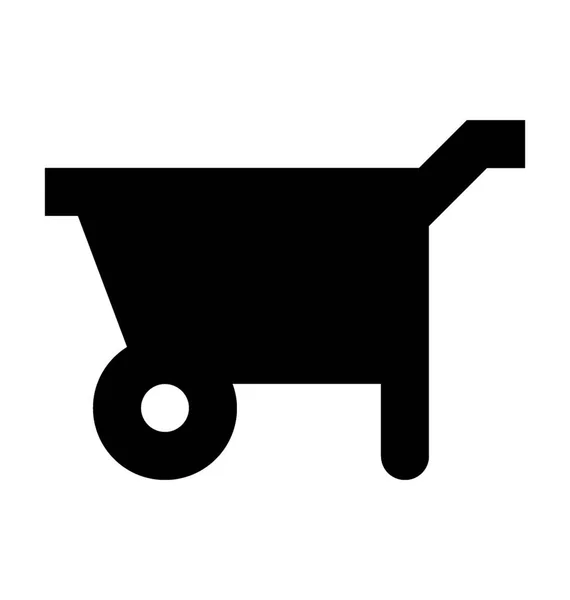 Ícone de vetor de carrinho de mão —  Vetores de Stock