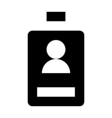  kimlik kartı vektör simgesi