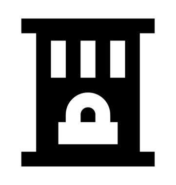  Hapishane hücre vektör simgesi