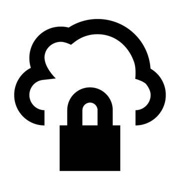  bulut güvenlik vektör simgesi
