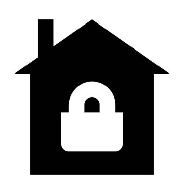  Kilitli House vektör simgesi