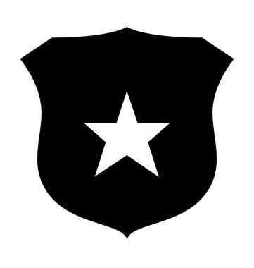  polis rozeti vektör simgesi