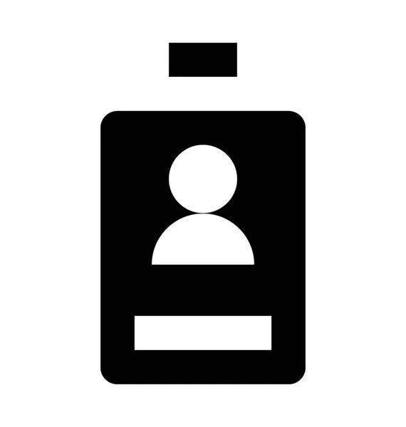 ID Card Vector Icon — Stock Vector