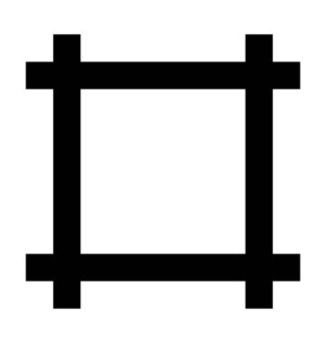  Kırpma aracı vektör simgesi