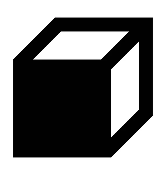 Ícone de vetor de forma de cubo — Vetor de Stock