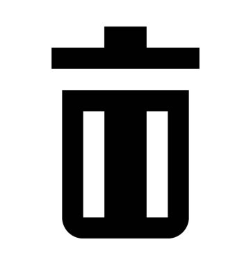  Çöp Kovası vektör simgesi