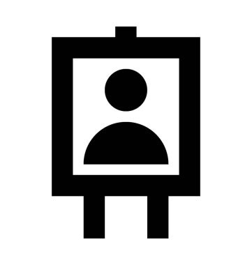  Şövale kurulu vektör simgesi