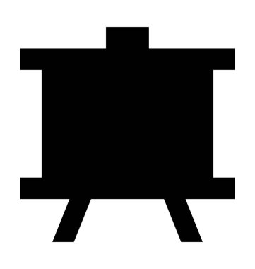  Şövale kurulu vektör simgesi