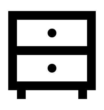  Çekmeceli vektör simgesi 