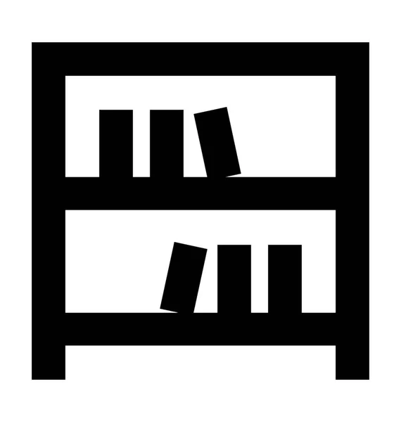 Book Shelf Vector Icon — Stock Vector