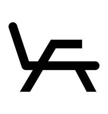  Şezlong vektör simgesi 