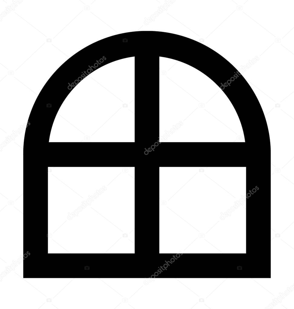  Window Casement Vector Icon 