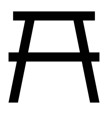  Bar tabure vektör simgesi 