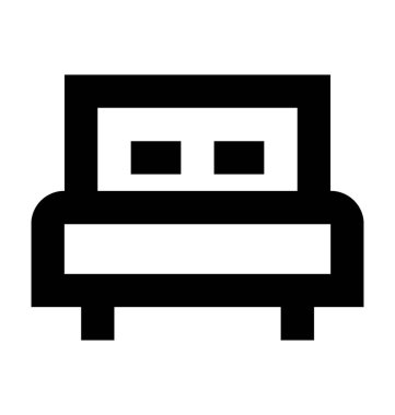  Yatak vektör simgesi 