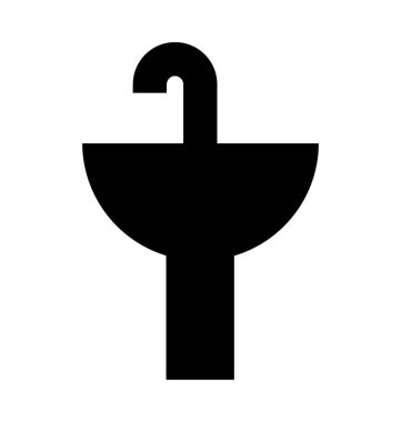  Lavabo vektör simgesi 