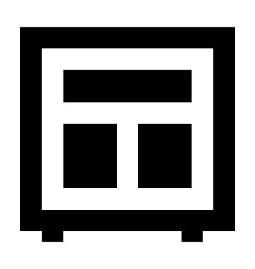  Kabine vektör simgesi 