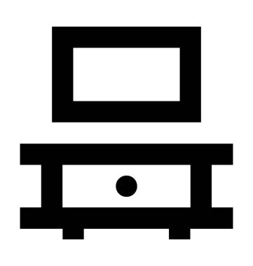  TV standı vektör simgesi 